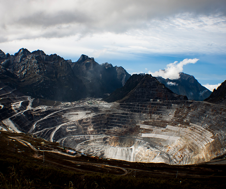 Landskap med gruvdrift (foto)