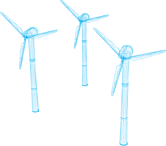 Wind turbines (illustration)