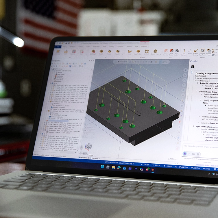 CAM-model on computer screen (photo)