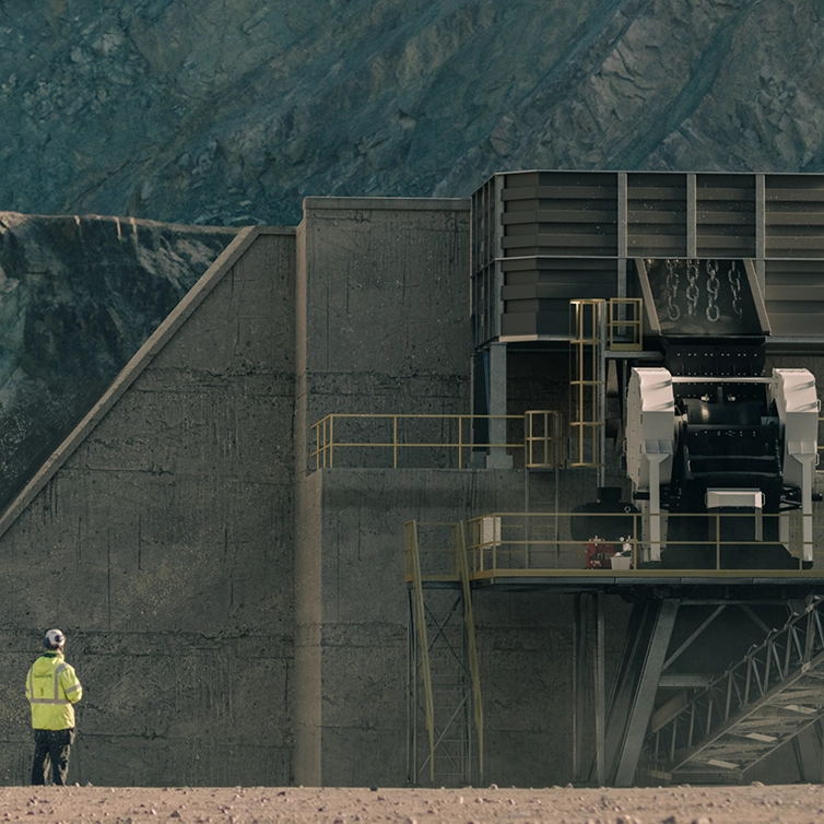 En käftkross i gruvmiljö (foto)